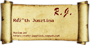 Ráth Jusztina névjegykártya
